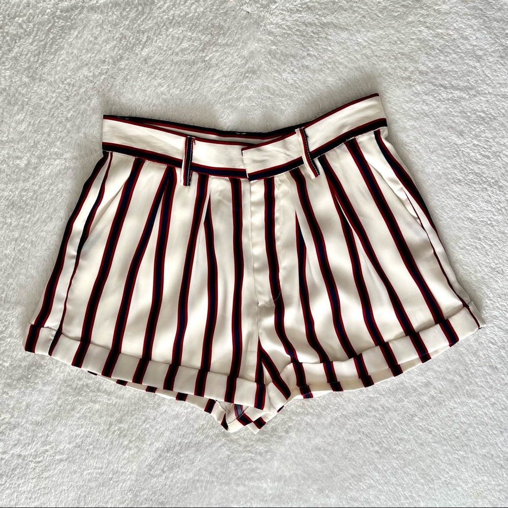 Forever 21 Pin Striped High-Wast Shorts